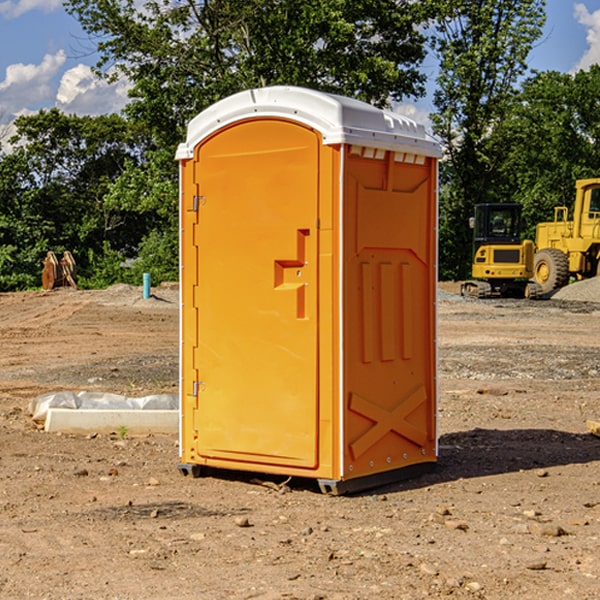 how often are the portable restrooms cleaned and serviced during a rental period in Saltcreek